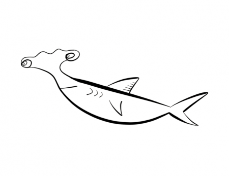 Hammerhead shark coloring page | ColorDad