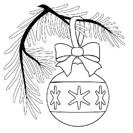 christmas ornament coloring page | Coloring Picture HD For Kids 