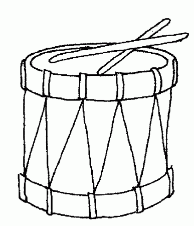 Toy Drum Christmas Coloring Page – Free Christmas Coloring Page 