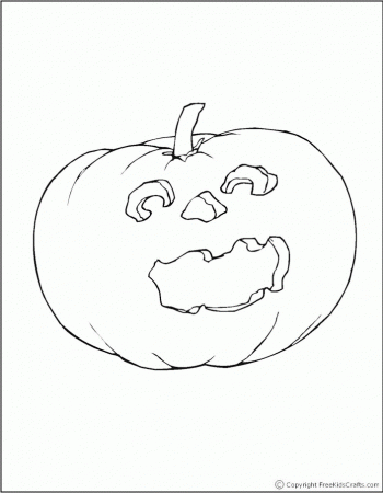 Pumpkin Template Coloring Page