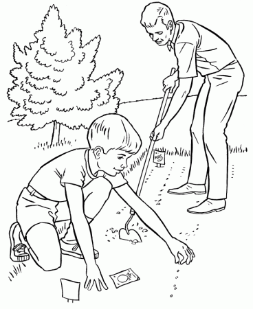 Gardener Colouring Pages