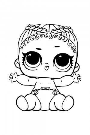 LOL Baby Little Mermaid Coloring Page - Free Printable Coloring Pages for  Kids