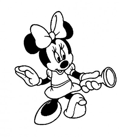 Minnie Holding A Flashlight Disney Coloring Pages - Coloring Cool