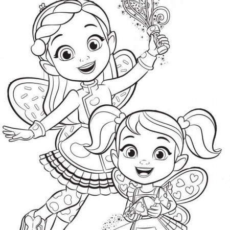 Butterbean and Cricket from Butterbean's Cafe Coloring Pages -  XColorings.com | Coloring pages, Mothers day coloring pages, Color