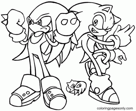 Sonic and Knuckles Coloring Pages - Sonic The Hedgehog Coloring Pages - Coloring  Pages For Kids And Adults