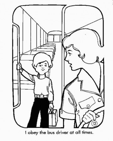 Bus Coloring Pages Collection PDF - Coloringfolder.com | School bus safety,  Bus safety, School bus