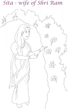 Maa Sita coloring page