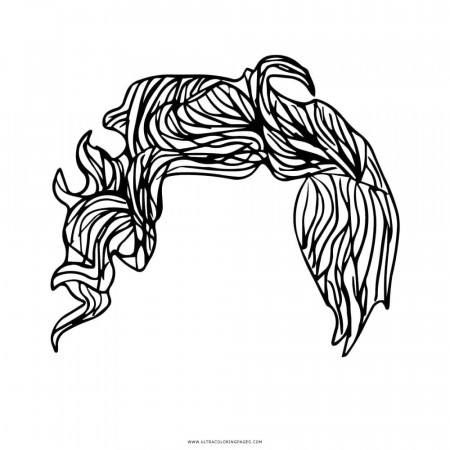 Curly Hair 1 Coloring Page - Free Printable Coloring Pages for Kids