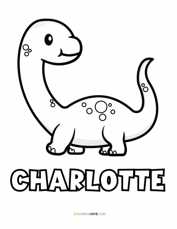 Charlotte dinosaur coloring page