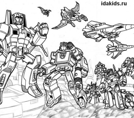 Transformers Robots for Boys coloring page: print free coloring pages A4