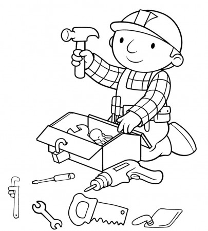 Hand Saw Coloring Page (Page 1) - Line.17QQ.com