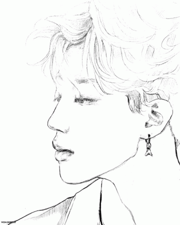 Jimin - BTS Coloring Pages - BTS Coloring Pages - Coloring Pages For Kids  And Adults