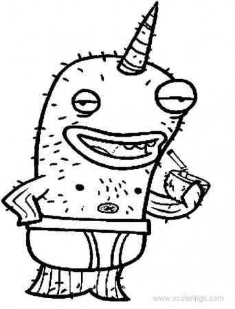 Funny Narwhal Coloring Pages - XColorings.com