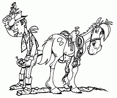 Lucky Luke Coloring Pages | Wecoloringpage