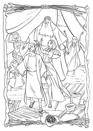 Prince of Egypt Crossing the Red Sea Coloring Pages | Coloring Sun