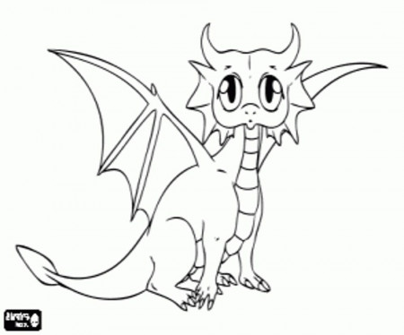 Baby Dragon - Coloring Pages for Kids and for Adults
