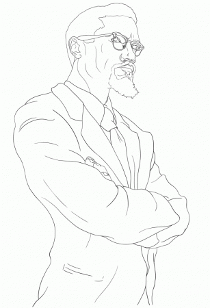 Malcolm X Coloring Page