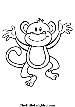 Amazing of Monkey Coloring Pages On Monkey Coloring Page #1460