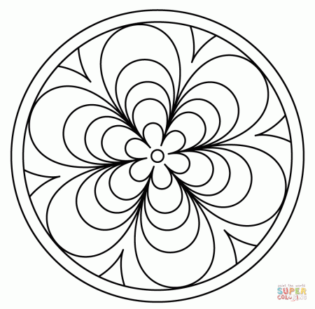 Floral Mandala coloring page | Free Printable Coloring Pages