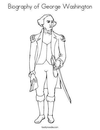 Coloring Page Of George Washington - Coloring Pages for Kids and ...