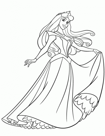 Format Sleeping Beauty Coloring Pages Princess Aurora Dancing ...