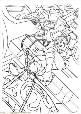 Barbie and Three Musketeers Coloring Pages Falling Down from ...