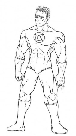 Green Lantern is Ready for the Enemy Coloring Page - Free ...