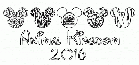 Animal Kingdom Mickey Heads Cartoon Coloring Page | Wecoloringpage