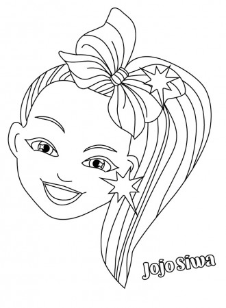 Happy Jojo Siwa Coloring Page - Free Printable Coloring Pages for Kids