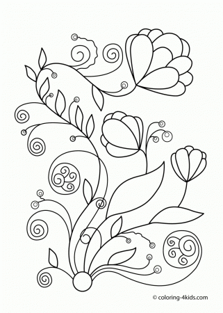 Flower Coloring Pages On Pinterest Adult Coloring Pages Dover ...