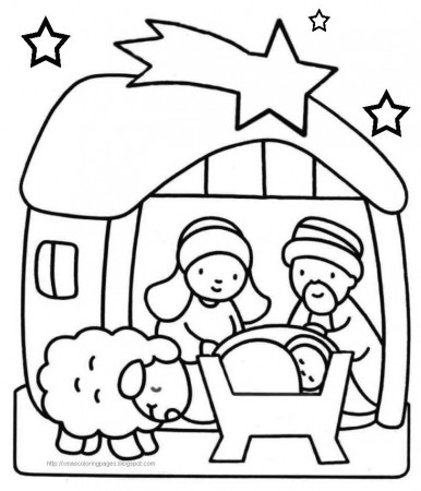 Xmas Coloring Baby Jesus Nativity Coloring Pages | Holiday ...