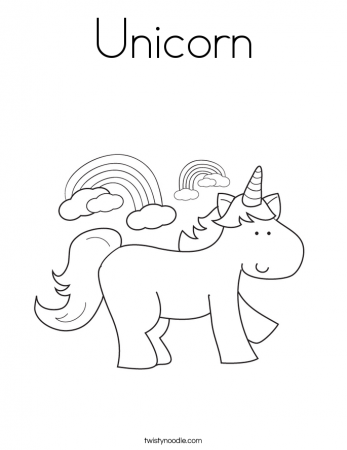 Unicorn Coloring Page - Twisty Noodle
