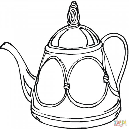 Teapot coloring page | Free Printable Coloring Pages