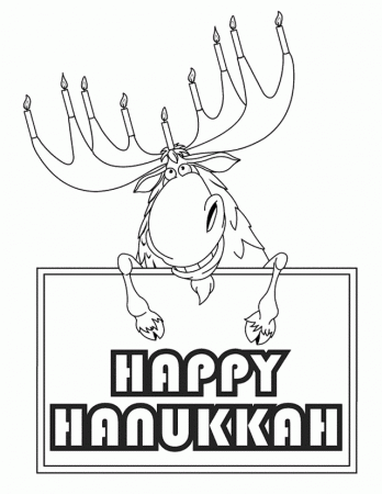 Happy Hanukkah - Free Printable Coloring Pages