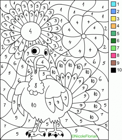 Free Thanksgiving Color By Number Pages