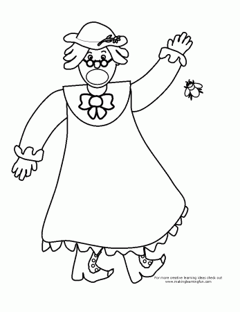 There Old Lady Swallowed Fly Coloring Page