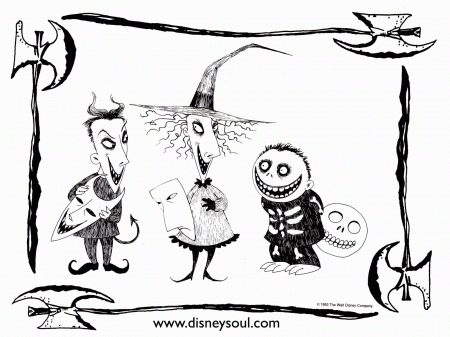 the nightmare before christmas coloring pages - High Quality ...
