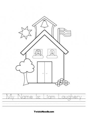 My Name Is: Liam Laughery Worksheet | School worksheets, School coloring  pages, First day of school