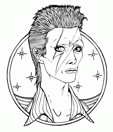 Drawing David Bowie #122063 (Celebrities) – Printable coloring pages
