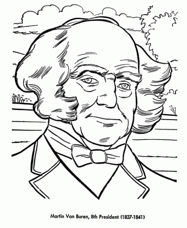 USA-Printables: President Martin Van Buren Coloring Page - Eighth President  of the United States - 1 - US Presidents Coloring Pages