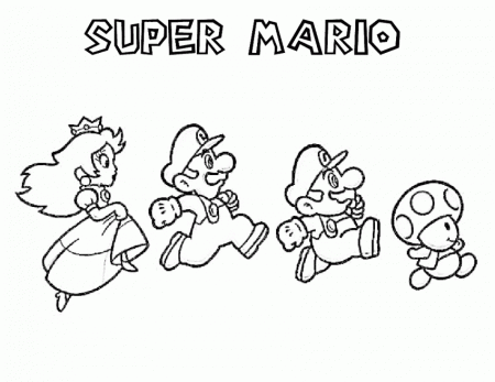 Mario Fire Flower Coloring Pages