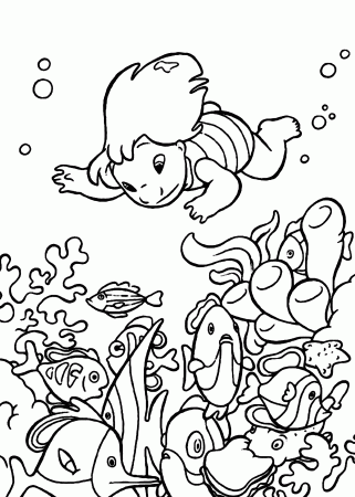 Lilo Underwater Free Ocean Coloring Pages - VoteForVerde.com