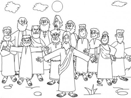Download or print this amazing coloring page: Jesus Chose Disciples  Coloring Page, the twelve … | Jesus coloring pages, Sunday school coloring  pages, Coloring pages