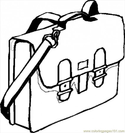 Book Bag 14 Coloring Page - Free School Coloring Pages :  ColoringPages101.com