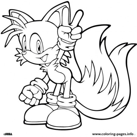 Peace From Sonic Friend Coloring Pages Printable