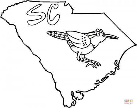 South Carolina Map coloring page | Free Printable Coloring Pages