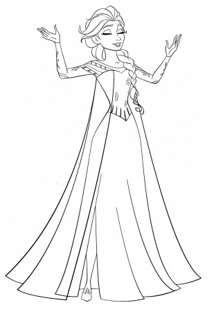Coloring Pages : Elsa From Frozen Coloring Walt Disney Characters ...