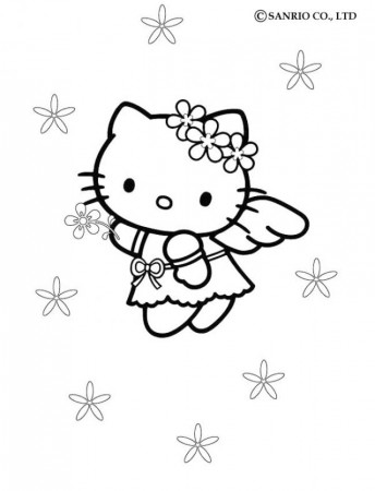Hello kitty little angel coloring pages - Hellokids.com