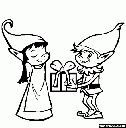 Christmas Elves | Free Coloring Pages on Masivy World
