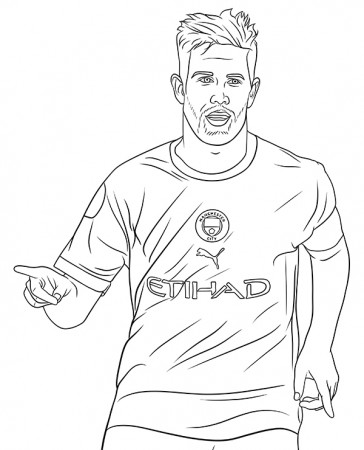 Kevin de Bruyne coloring page to print - Topcoloringpages.net